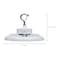 Nuvo Wattage 80W/100W/120W and CCT Selectable 3K/4K/5K LED UFO High Bay, 120-347 Volt, White Finish 65/812 - alternate 5
